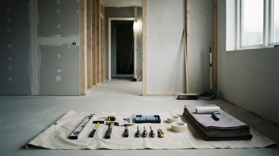Stemningsbillede til guiden: Forbered huset, før håndværkerne kommer: adgang, beskyttelse og de små aftaler